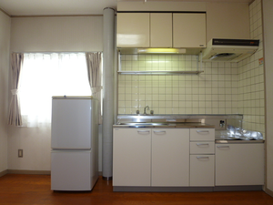 2LDKタイプ　冷蔵庫は1階を除き全室完備　ご不要の場合には、入居時撤去します